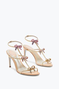 Pink Evening Sandals, Elegant Luxury Lace-up Sandals With Sculpted Heel, Bridal Sandals Heels Indian Pink, Fashion Shoes Heels, Shoes Heels Classy, Rose Beige, Jeweled Sandals, Heels Classy, Crystal Shoes