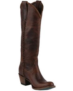 Lane Women's Plain Jane Western Boots - Round Toe , Cognac Luchesse Boots Women, Western Leather Knee-high Boots For Ranch, Leather Western Knee-high Boots For Ranch, Western Knee-high Boots, Leather Snip Toe Knee-high Western Boots, Leather Western Knee-high Boots With Snip Toe, Western Brown Knee-high Boots With Snip Toe, Brown Western Knee-high Boots With Snip Toe, Brown Knee-high Boots With Snip Toe For Western-themed Events