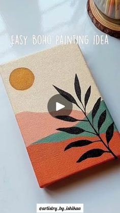 an easy painting idea for beginners using acrylic paint on canvases and paper