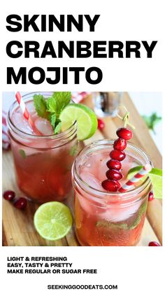 the recipe for skinnyy cranberry mojito