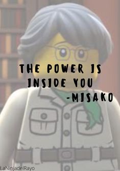 an image of a lego man with the words el podoer est en tu interior misao