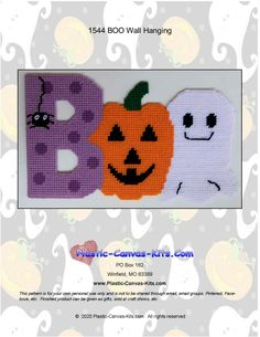 the letter b is decorated with pumpkins and ghost faces