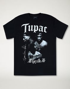 Tupac will never die! Show your fandom for a hip-hop legend with this officially licensed All Eyez on Me T Shirt. With this stylish tee on everyone will know you still rock with Tupac. Officially licensed Exclusively at Spencer's Crewneck Short sleeves Tagless Material: Cotton Care: Machine wash Imported This shirt is Unisex Sizing only For a fitted look, order one size smaller than your normal size Tupac Shirts, Tupac Graphic Tee, 2pac Shirt, Tupac Tee, Trashy Y2k Aesthetic, Tupac Shirt, Marilyn Monroe T Shirts, Tupac T Shirt, Spring Picture