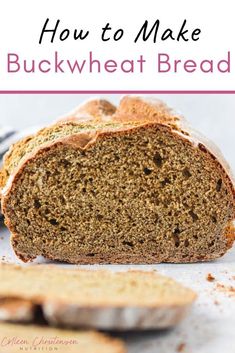 a loaf of buckwheat bread sitting on top of a table