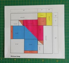 a piece of paper that has been cut out to look like a square with different colors