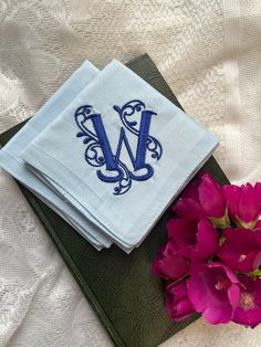 "Your choice of monogram/s embroidered on 3 Light Blue 100% cotton Handkerchiefs. This listing is for 3 personalized handkerchiefs, perfect for the guy in your life. These handkerchiefs are made with soft 100% cotton. Each soft to the touch handkerchief measures about 15\" x 15\". When ordering please let me know the following: -Initial/s >please note - only one letter per handkerchief fits because of the size of this font. However you may choose a different letter for each handkerchief.< -Threa Hand Kerchief, Blue Handkerchief, Personalized Handkerchiefs, Embroidered Handkerchief, Embroidered Initials, S Monogram, Personalized Embroidered, Fantastic Gifts, Embroidery Thread