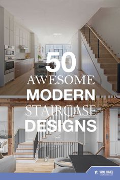 Modern Staircase Ideas Modern Staircase Ideas, Staircase Ideas, Modern Staircase, Staircases, Aesthetically Pleasing, Modern Design, Flooring