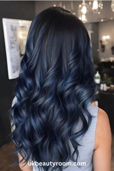 Are you looking for the best blue hair dye for dark hair? If you have black hair or brown hair and want to change your hair color to blue, these are the best hair dyes for you! Blue Hair Ombre Brown, Brown Hair Tips, Ice Blue Hair, Blue Black Hair Dye, Blue Brown Hair