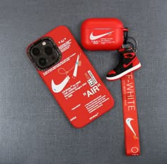 an air jordan phone case and lanyard with the nike id tag attached to it