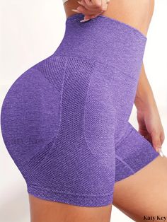 Katykey - Premium Seamless Yoga Shorts: High-Stretch Solid Color Sports Shorts for Womens Workout & Gym Activewear Gym Workouts Women, Womens Workout, Sports Shorts, Yoga Shorts, Workout Gym, Sport Shorts, Knit Fabric, Active Wear, Weaving