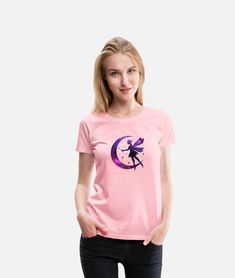 Star Fairy And Big Moon Women's Premium T-Shirt | Spreadshirt Star Fairy, Big Moon, Baseball T, Pregnancy Tshirts, Princess Girl, Trendy Gift, Vintage Sports, Sport T Shirt, Hoodie Dress