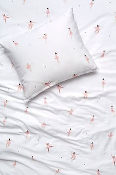 two pillow cases with pink ballerinas on them