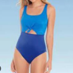 Size M Offers Are Welcome New 082335om Casual One-piece Color Block Swimwear, Summer Blue Color Block Swimwear, Blue Color Block Swimwear For Poolside, Casual Blue Color Block Swimwear, Neon Orange Swimsuit, Rave Suits, Flower Swimsuit, Shaping Swimwear, Colorblock Swimsuit