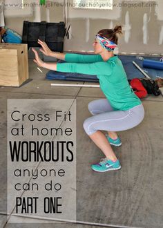 a woman is doing crossfit at home workouts and can do part one