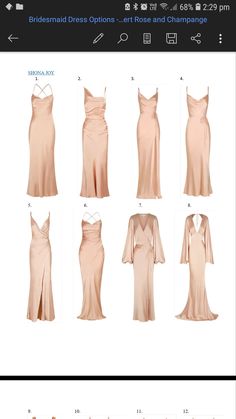 an image of different types of dresses on the webpage, with instructions to make them look