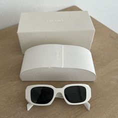 In Excellent Condition. Comes With All Boxes Prada Accessories, Prada Sunglasses, Sunglasses Accessories, Prada, Color White, Women Accessories, Sunglasses, Women Shopping, White