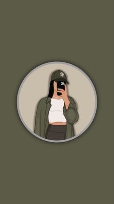 a woman taking a selfie with her cell phone while wearing a baseball cap and jacket