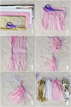 the steps to make a tasselled scarf