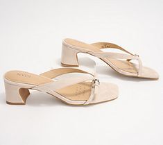 Feminine and flirty, these strappy thong sandals are a fabulous way to show off your undeniable sense of style. From NYDJ. Thong Sandals, Strappy Heels, Show Off, Fashion Shoes, Sense, Sandals, Heels