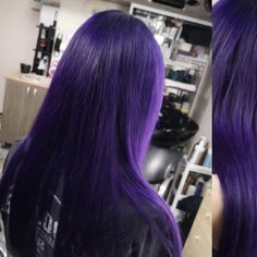 Gothic Purple Hair, Black Red Undertone Hair, Amethyst Purple Hair, Cool Toned Purple Hair, Cool Tone Purple Hair, Bluish Purple Hair, Dark Purple Hair Short, Purple Hair With Dark Roots, Royal Purple Hair