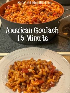 an american goulash 15 minute meal is ready to be eaten in the oven