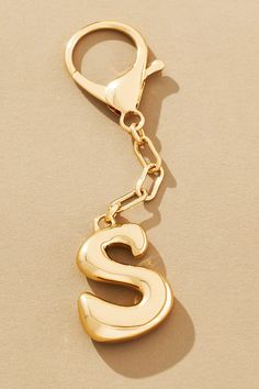 Bubble Letter Monogram Bag Charm | Anthropologie Simple Bridesmaids Gifts, Cute Car Charms, Wristlet Keychain Aesthetic, Car Keys Keychain Ideas Aesthetic, Bag Charm Trend 2024, Key Chains Aesthetic, Car Keychain Aesthetic, Good Gift Ideas