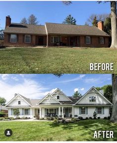 before and after pictures of a house