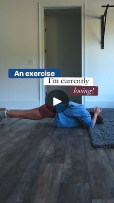 a woman is laying on the floor with her feet up and arms behind her head