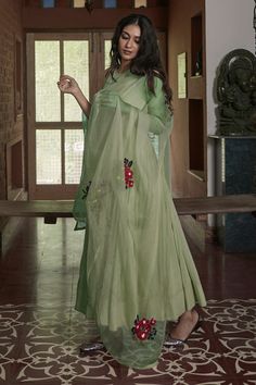 Mint green handloom organic anarkali with gathered flare. Comes with silk organza dupatta enhanced with multi-color floral motif hand embroidery.
Component: 2
Organic Dyed, Embroidered
Neckline: Round
Sleeve Length: Sleeveless
Fabric: Rose Fibre Cotton; Dupatta: Silk Organza
Color: Green
Gathered flare - Aza Fashions Green Cotton Sharara With Sheer Dupatta, Green Anarkali Dupatta In Mulmul, Anarkali Style Green Mulmul Dupatta, Green Anarkali Style Mulmul Dupatta, Green Anarkali Mulmul Dupatta, Green Cotton Lehenga With Dupatta, Green Cotton Lehenga With Resham Embroidery, Anarkali Style Chanderi Handloom Sharara, Pista Green Cotton Anarkali Set With Traditional Drape