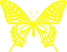 a yellow butterfly on a white background