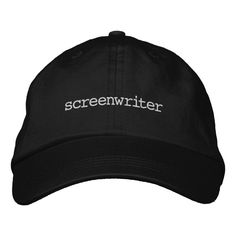 Screenwriter Black Cap Stage Crew, Baseball Trucker Hat, Embroidered Hat, Embroidered Baseball, Embroidered Caps, Embroidered Baseball Caps, Sports Caps, Embroidered Hats, Black Cap