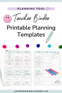 This printable teacher planner was designed to be simple to set up and functional to use. It has all the templates you need like a class list, gradebook, to do lists, etc. Within these teacher binder printables, you'll get tons of weekly teacher planner printables so you can find the perfect template that suits you and your lesson planning style.