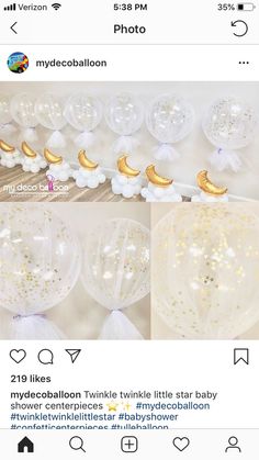 an instagramted photo with balloons and banana peels on the bottom right hand corner