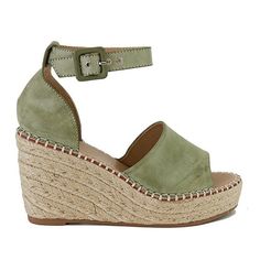 Green Wedge Sandals Our green wedge sandals feature an adjustable ankle strap buckle and a heeled platform. 1" platform, 3.25" heel. Green Wedges, Sage Green Wedding, Baby Garments, White Wedges, Strap Wedge, Wedge Heel Sandals, Green Wedding Shoes, Summer Sandals, Wedge Espadrille