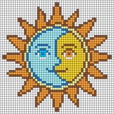 the sun and moon cross stitch pattern