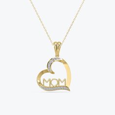 14k Gold Diamond Necklace, Heart Shape Necklace, Mom Necklace, Best Gift for Mother Pendant Details:  Height: 12.7mm Width: 13.3mm Thickness: 1.7mm Bail opening: 1.7mm Stone material: genuine diamond Stone shape: round Total number of diamonds: 12 Total diamond weight: 0.07 ct. Diamond color: H-G Diamond clarity rating: SI1-SI2 Stone Setting: prong Metal: Solid 14K Yellow Gold Chain Type: Cable  Finish: high polish  We use only MINED DIAMONDS which are 100 % real natural Diamond, not Lab-grown D Silver Heart Necklace In 14k Gold For Mother's Day, 14k Gold Heart Necklace For Mother's Day, Silver 14k Gold Heart Necklace For Mother's Day, Hallmarked Yellow Gold Heart Necklace For Mother's Day, Yellow Gold Heart Necklace For Anniversary On Mother's Day, Yellow Gold Heart Necklace For Mother's Day Anniversary, Yellow Gold Open Heart Necklace For Mother's Day, Yellow Gold Heart Necklace For Anniversary And Mother's Day, Mother's Day Yellow Gold Round Heart Necklace