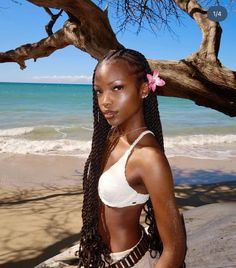 Beach Hair, Beach Girl, Black Women Hairstyles, Beach Pictures, Beach Outfit, Beach Vacation, Black Hair, Black Women, Braids