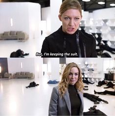 the avengers movie scene with captain america's black widow and caption that reads, but i'm keeping the suit