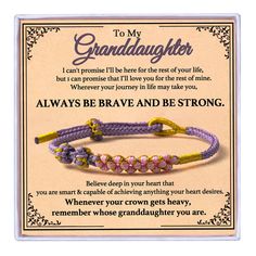 PRICES MAY VARY. GRANDMA AND GRANDDAUGHTER BRACELETS: To my beloved granddaughter, when the sun sets on my life, know that you will forever be my most cherished memory. Always carry me in your heart, for you will always be in mine. Our bond is a golden thread that time cannot unravel. Grandmother and granddaughter, an eternal connection that will never fade. Wear this bracelet as a reminder of my unending love and the strength you possess GRANDDAUGHTER GIFTS FROM GRANDMA: The peach blossom brace Grandson Bracelet, Cherry Knot, Granddaughter Jewelry, Granddaughter Gifts, Sliding Knot Closure, To My Granddaughter, Uplifting Gifts, Golden Thread, Birthday Jewelry