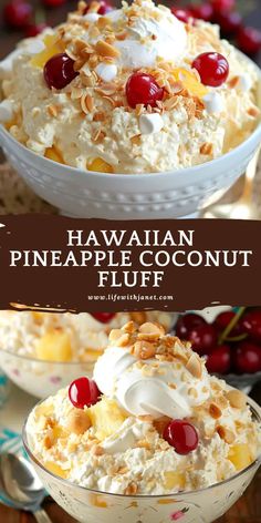 this hawaiian pineapple coconut fluff is the perfect dessert