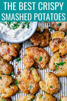 the best crispy smashed potatoes with ranch dressing