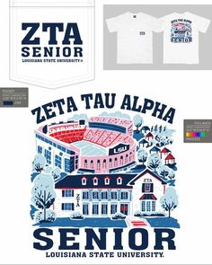 the t - shirt design for zeffa tau alpha senior high school is shown