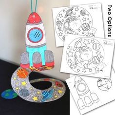 Space Elementary Activities, Astronaut Crafts For Kids, Space Themed Crafts, Outer Space Crafts For Kids, Astronaut Craft, Outer Space Crafts, Space Day, Planet Crafts