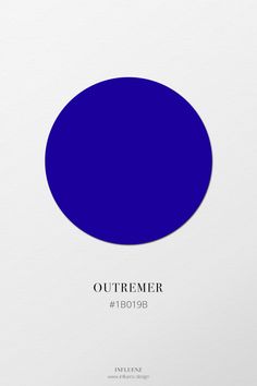 a blue circle with the words outremer on it