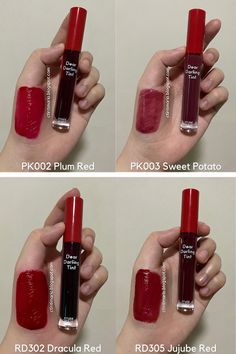 Etude House Lip Tint Swatch, Etude Dear Darling Tint, Lip Tint Swatches, Etude House Lip Tint, Dear Darling Tint, Pelo Color Vino, Kryolan Makeup, The Sweet Escape, Red Lipstick Shades