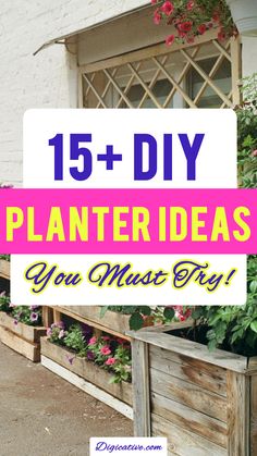 the words, 15 diy planter ideas you must try