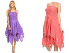 Cute and comfortable style makes this dress perfect for any outing! Wear it at summer concerts, the beach, or out on the town. Sleeveless Smocked Stretch Dress For Summer, Sleeveless Stretch Smocked Summer Dress, Spring Beach Smocked Stretch Dress, Hanky Dress, Summer Concerts, Layered Dress, Comfortable Style, Summer Concert, Comfortable Fashion