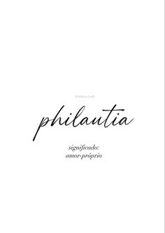 the words philauta are written in cursive writing, with black ink on white paper