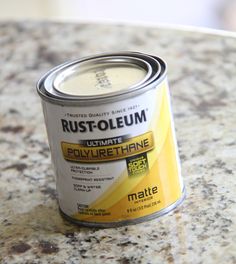 a can of rustoleum sitting on top of a counter