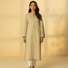 Brand:Sapphire Nwt Size: M Solid Color Kameez With Button Design. Brand New Elegant Beige Cotton Kurta, Elegant Beige Kurta For Spring, Elegant Beige Kurta For Summer, Kurtha Tops, Teal Gold Wedding, Khaadi Kurta, Beige Kurta, Pink Kurti, Nishat Linen